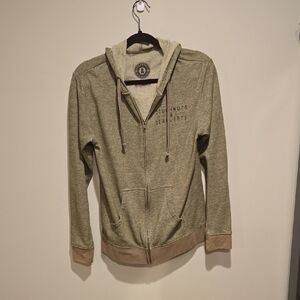 Doughnuts & Deadlifts Zip Up Hoodie, Small, Heathered Olive Green